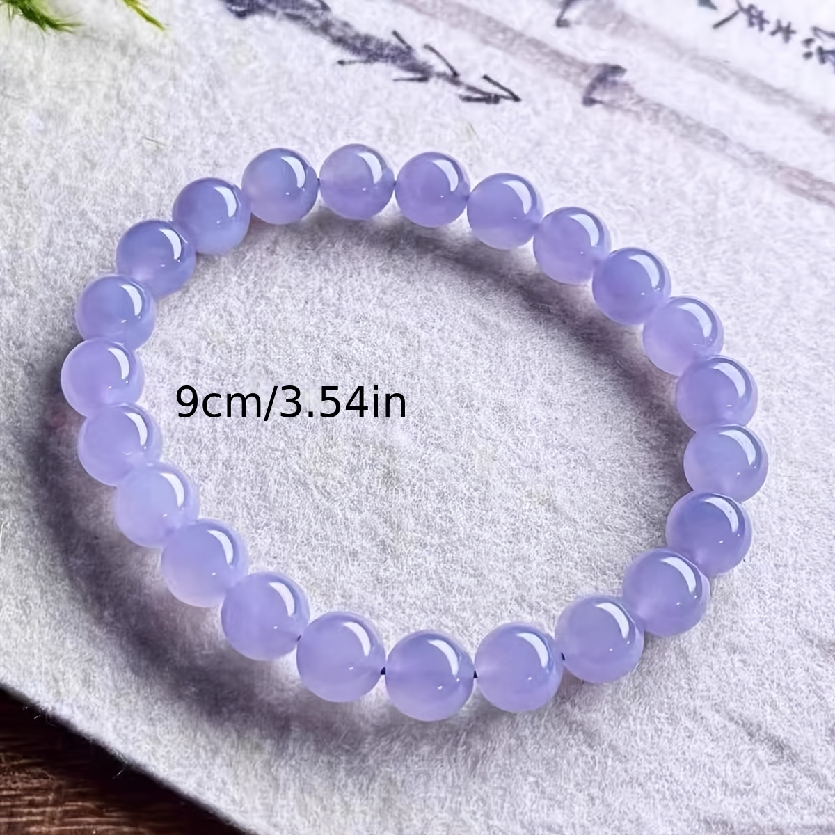 Light Purple Round Bead Bracelet, Small Batch Design